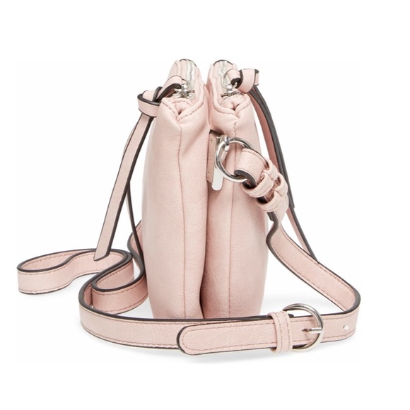 Kia Double ZIP Faux Leather Crossbody Bag - Picture 5 of 8